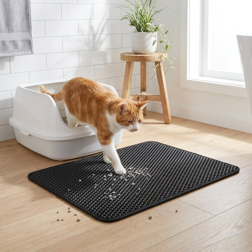 Double Layer Honeycomb Cat Litter Trapper Mat 45x60cm - 2 Pack