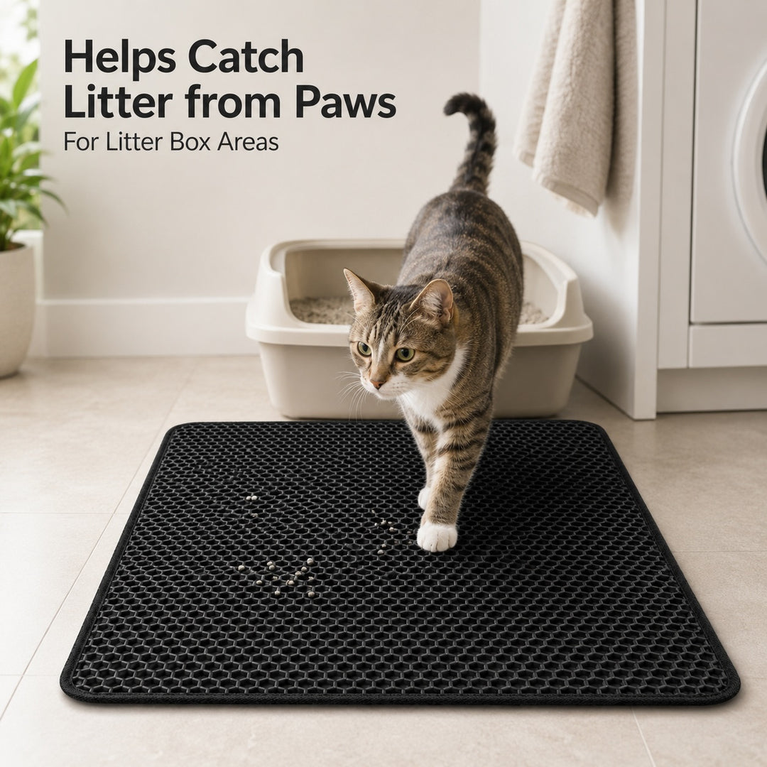 Double Layer Honeycomb Cat Litter Trapper Mat 45x60cm - 2 Pack