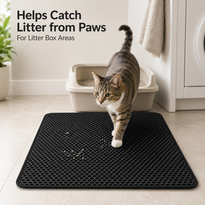 Double Layer Honeycomb Cat Litter Trapper Mat 45x60cm - 2 Pack