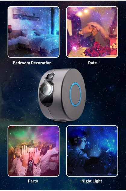Galaxy Star Light Projector with LED Nebula Cloud-Gray