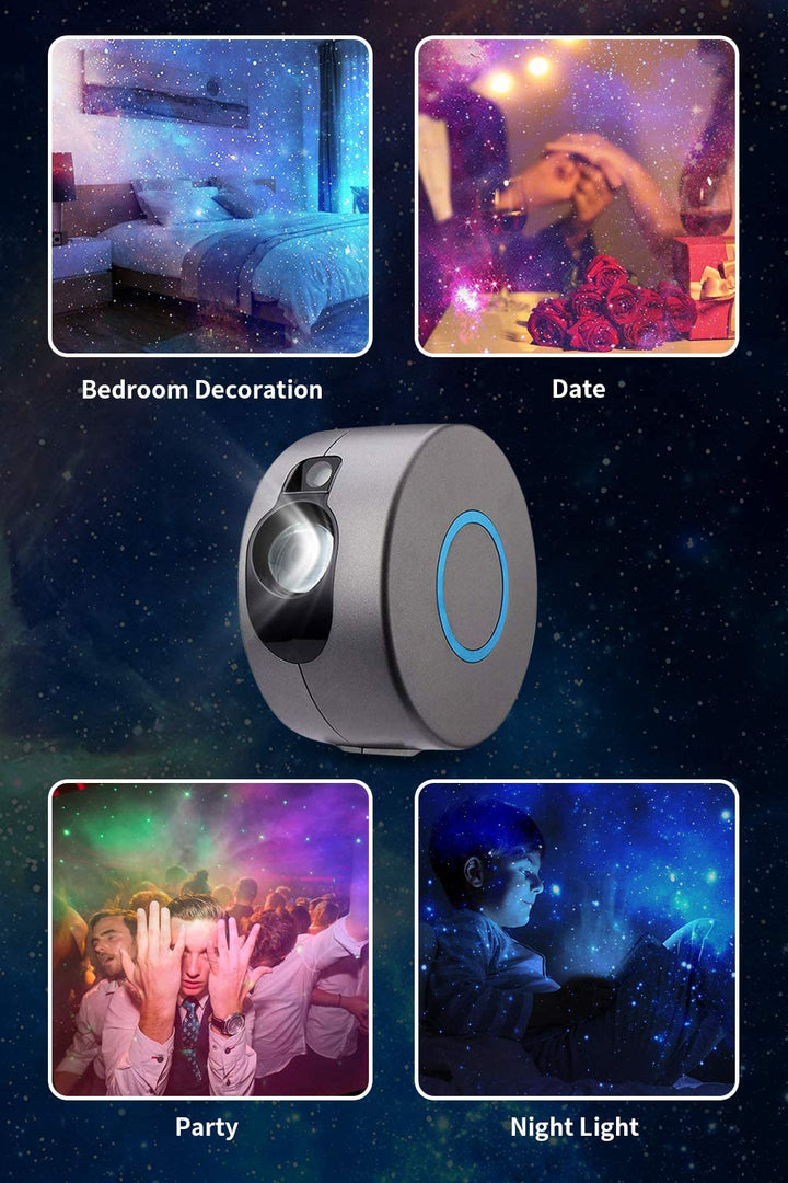 Galaxy Star Light Projector with LED Nebula Cloud-White