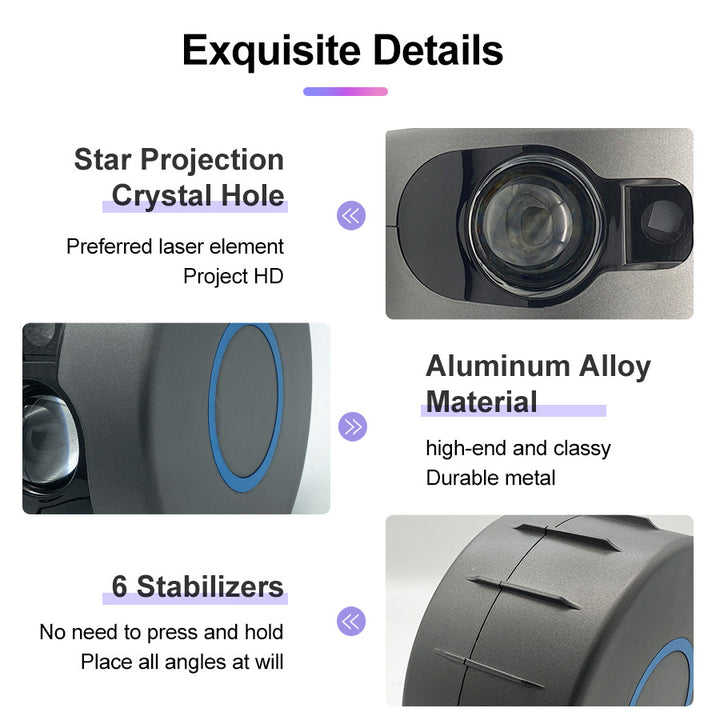 Galaxy Star Light Projector with LED Nebula Cloud-Gray