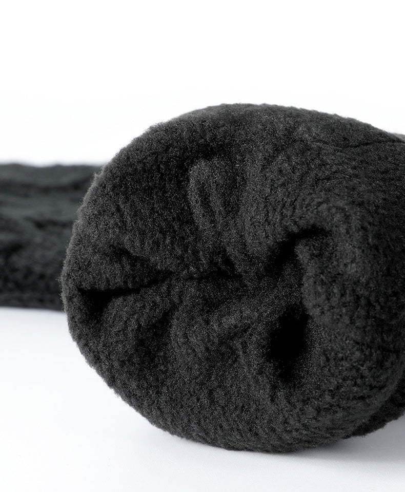 Fleece-Lined Touchscreen Knit Gloves – Dark Grey, M/L