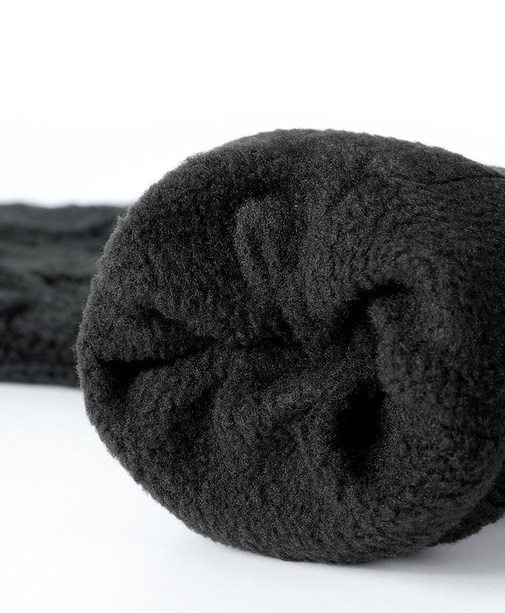 Fleece-Lined Touchscreen Knit Gloves – Dark Grey, M/L