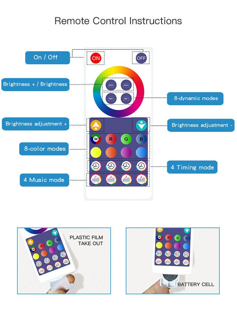 Smart APP RC Control LED RGB Floor Lamp with Music Sync