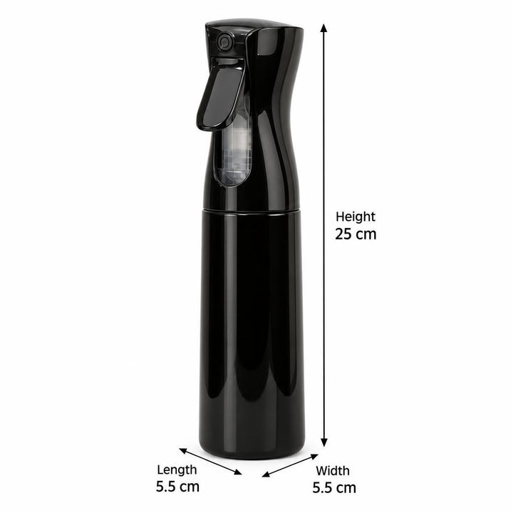 300ml Continuous Spray Bottle for Hair Styling, Cleaning & Gardening - Black or White