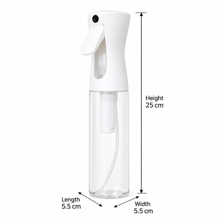 300ml Continuous Fine Mist Water Spray Bottle - Black or White
