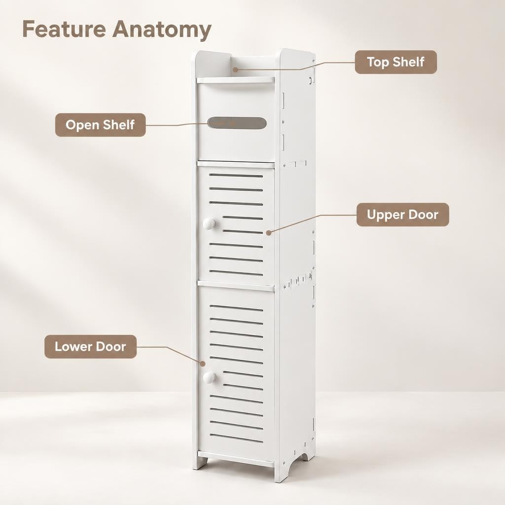 Bathroom Storage Cabinet Toilet Storage Cabinet for Small Spaces