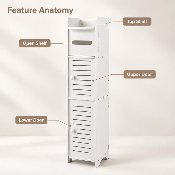 Bathroom Storage Cabinet Toilet Storage Cabinet for Small Spaces