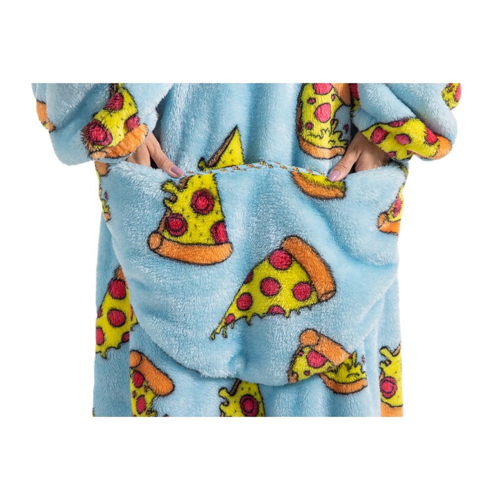 Adult Oversized Wearable Blanket Hoodie-Pizza