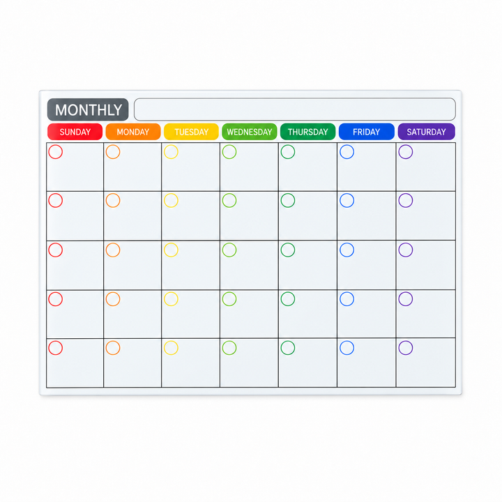 Monthly Fridge Calendar Whiteboard - A3 Magnetic Planner