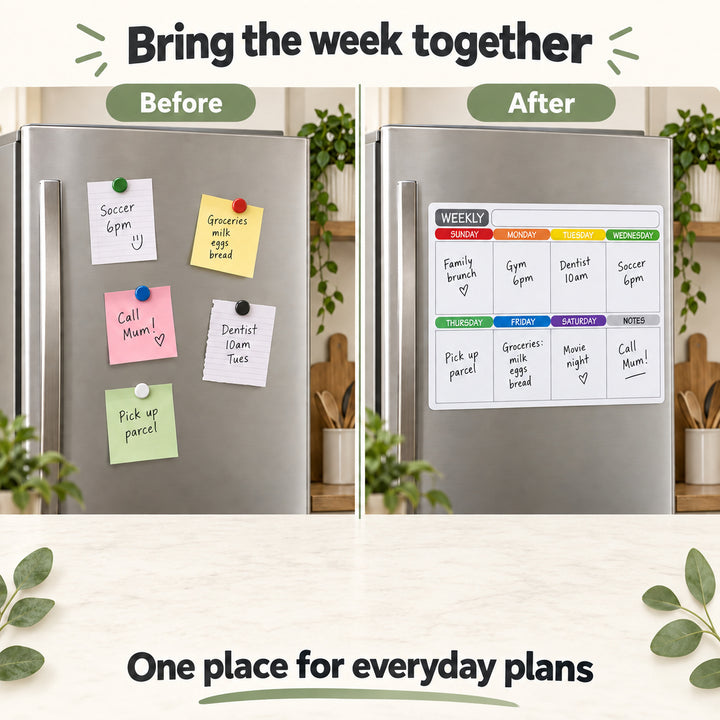 Weekly Fridge Calendar Whiteboard 42x30cm