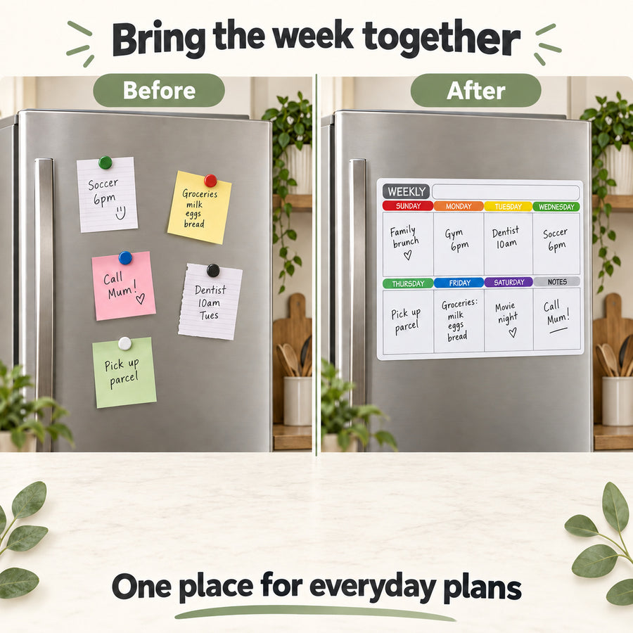 Weekly Fridge Calendar Whiteboard 42x30cm