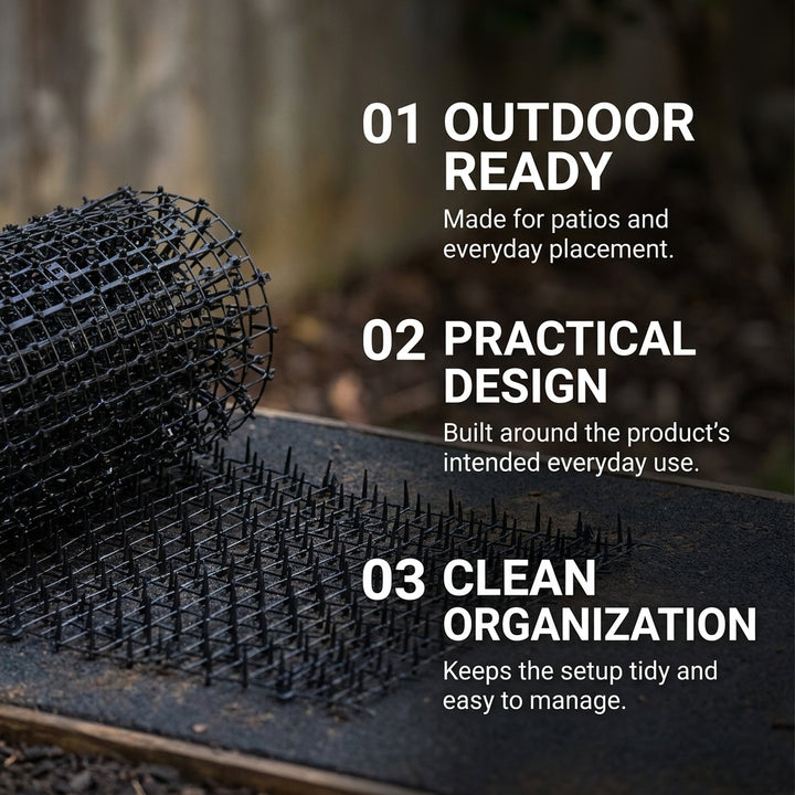 Cat Scat Mat with Spikes - 200x30cm Pet Deterrent for Garden and Home
