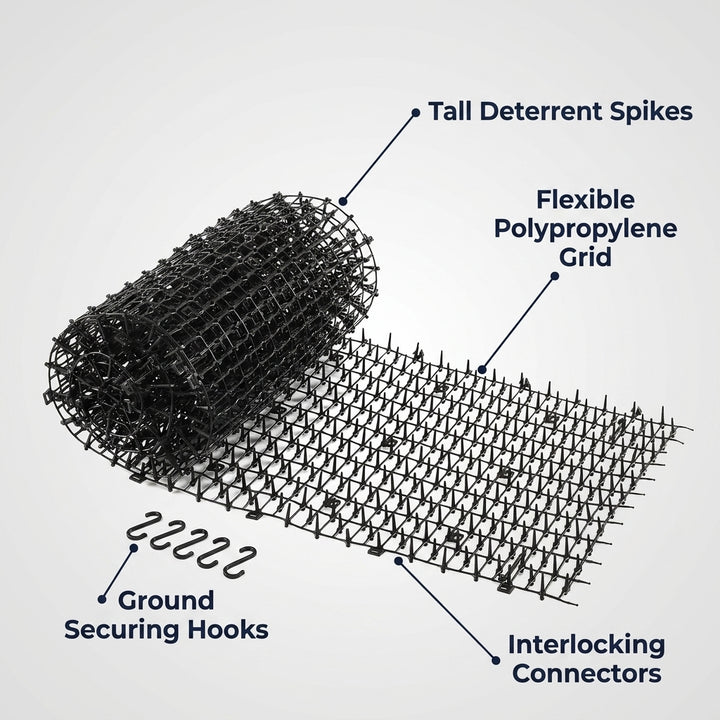 Cat Scat Mat with Spikes - 200x30cm Pet Deterrent for Garden and Home