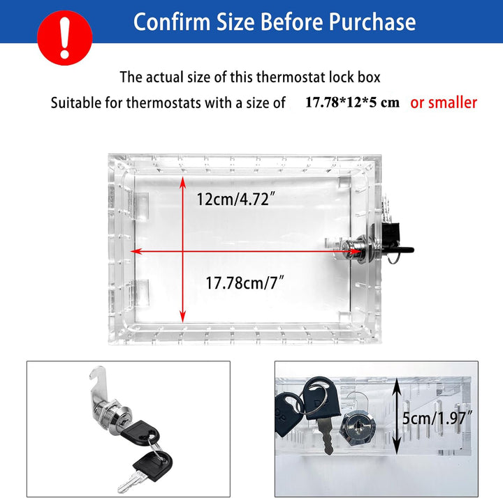 Thermostat Lock Box with Key