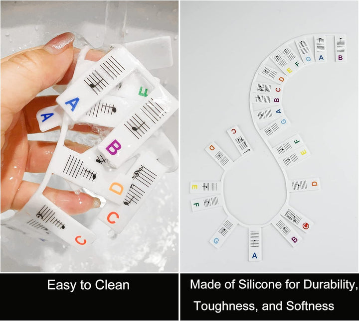 Removable Piano Keyboard Note Labels for 88-Key Instruments