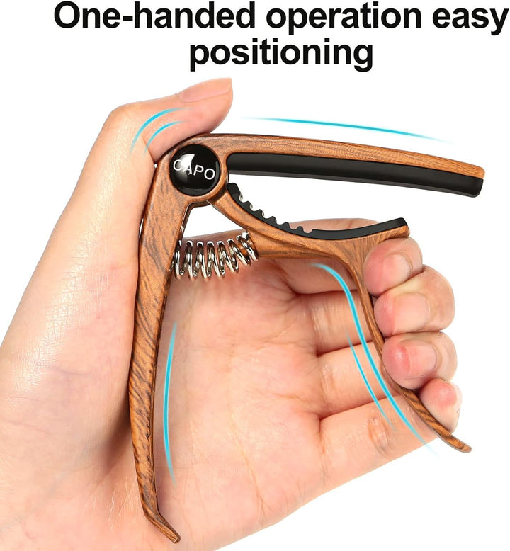 Acoustic Guitar Capo With Built In Pick Holder