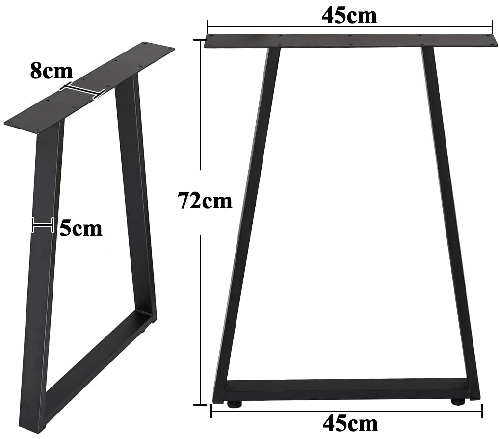 Set Of 2 Trapezoid-Shape Table Legs