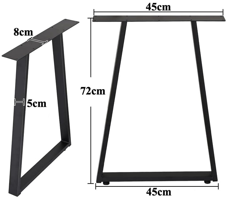 Set Of 2 Trapezoid-Shape Table Legs