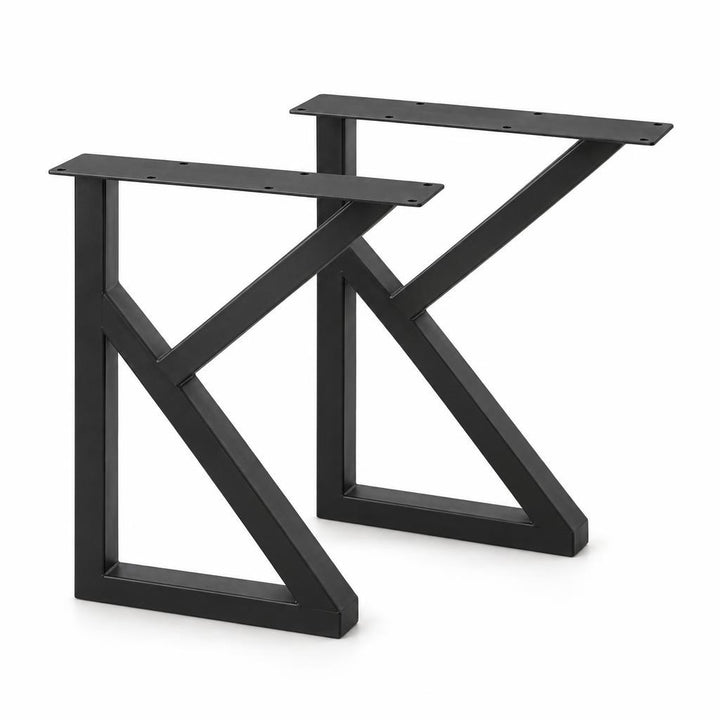 Set of 2 K-Shape Table Legs 70cm Steel Tube for DIY Dining Table or Desk