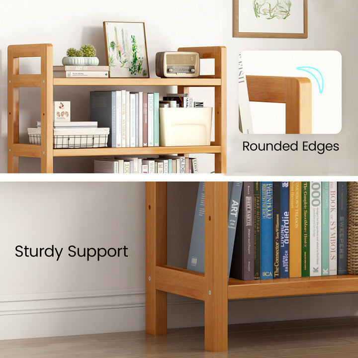 6-Tier Bamboo Bookshelf Storage Rack-50CM