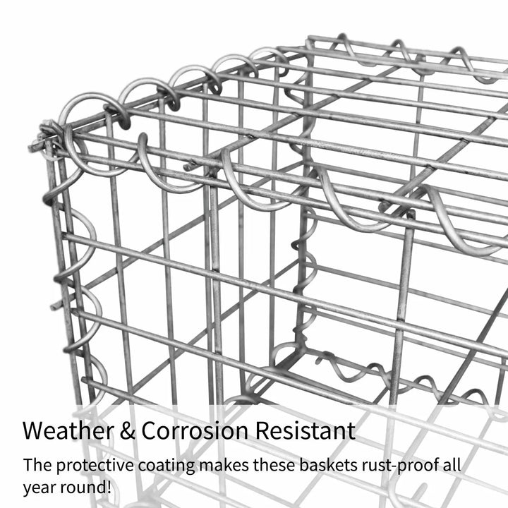 Gabion Baskets Garden Mesh Cages Wire Stone 100X50X100CM