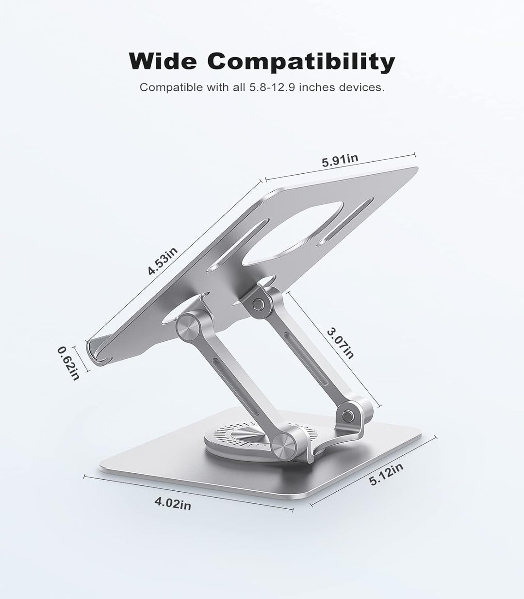 Swivel Tablet Stand with 360 Rotating Base