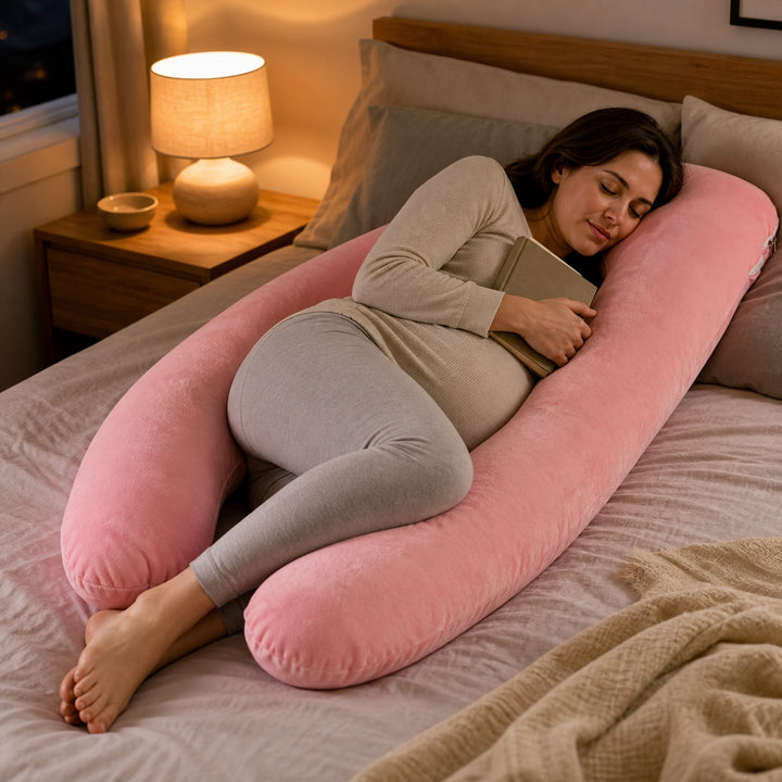 Pregnancy Body Pillow For Belly Support-Pink