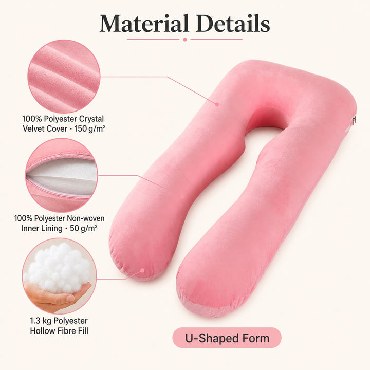 Pregnancy Body Pillow For Belly Support-Pink