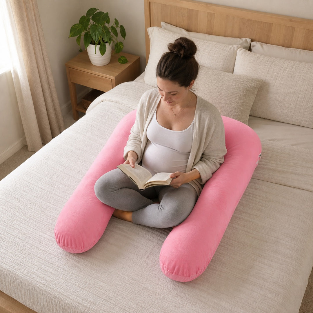 Pregnancy Body Pillow For Belly Support-Pink