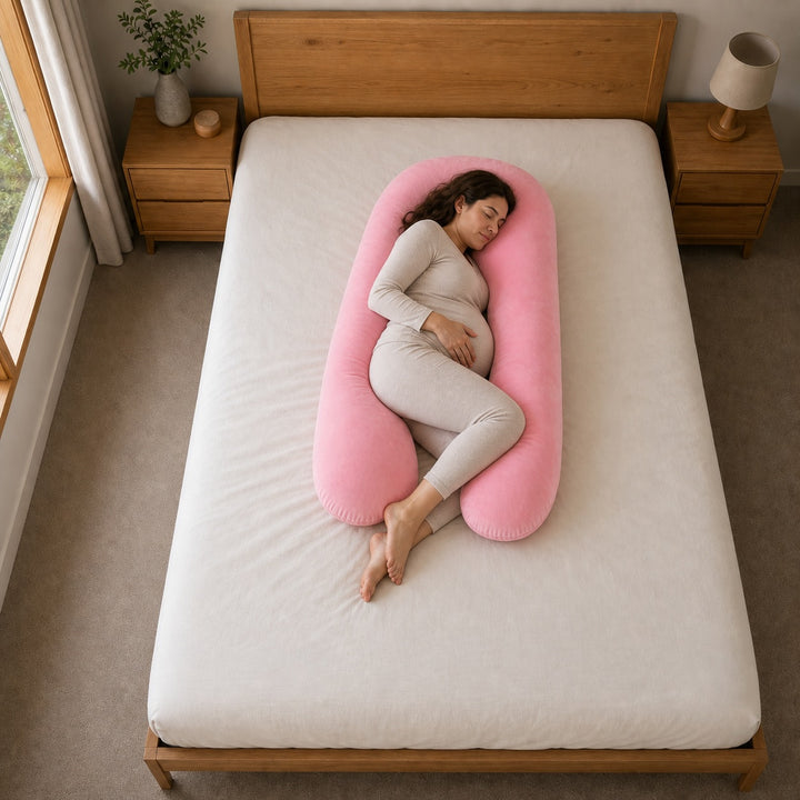 Pregnancy Body Pillow For Belly Support-Pink