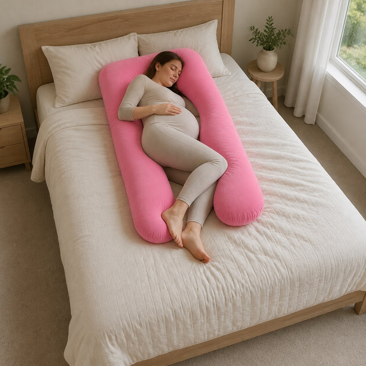 Pregnancy Body Pillow For Belly Support-Pink