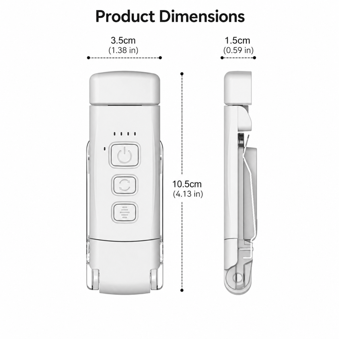 Portable Clip-on LED Reading Light with 3 Color Modes & 5 Brightness Levels