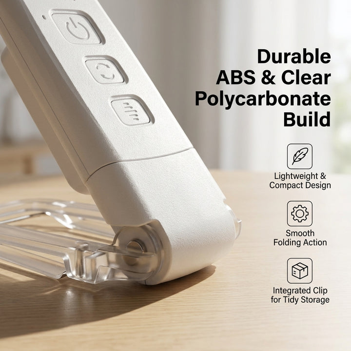 Portable Clip-on LED Reading Light with 3 Color Modes & 5 Brightness Levels
