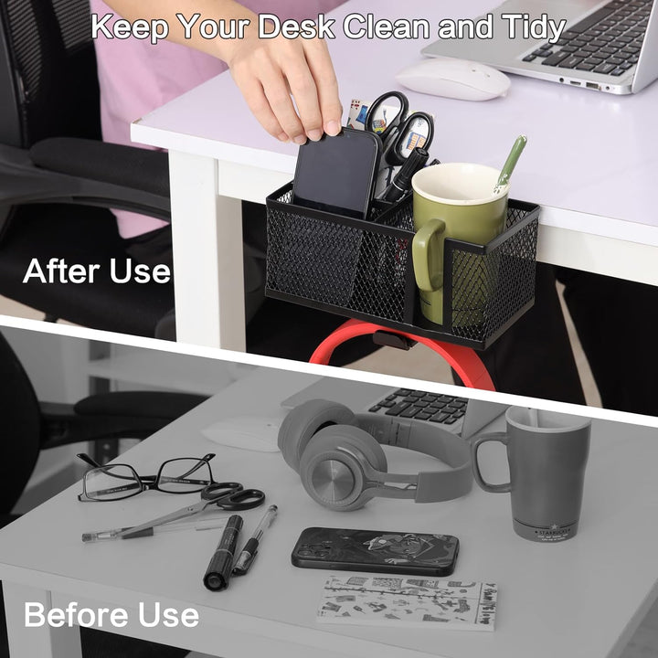 3-in-1 Clip-On Desk Organizer