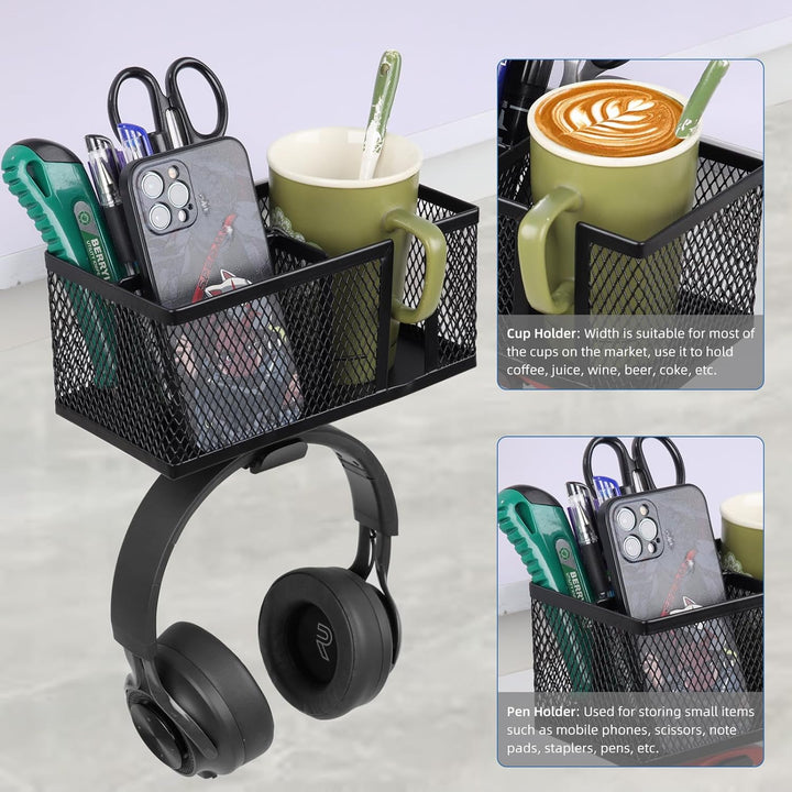 3-in-1 Clip-On Desk Organizer