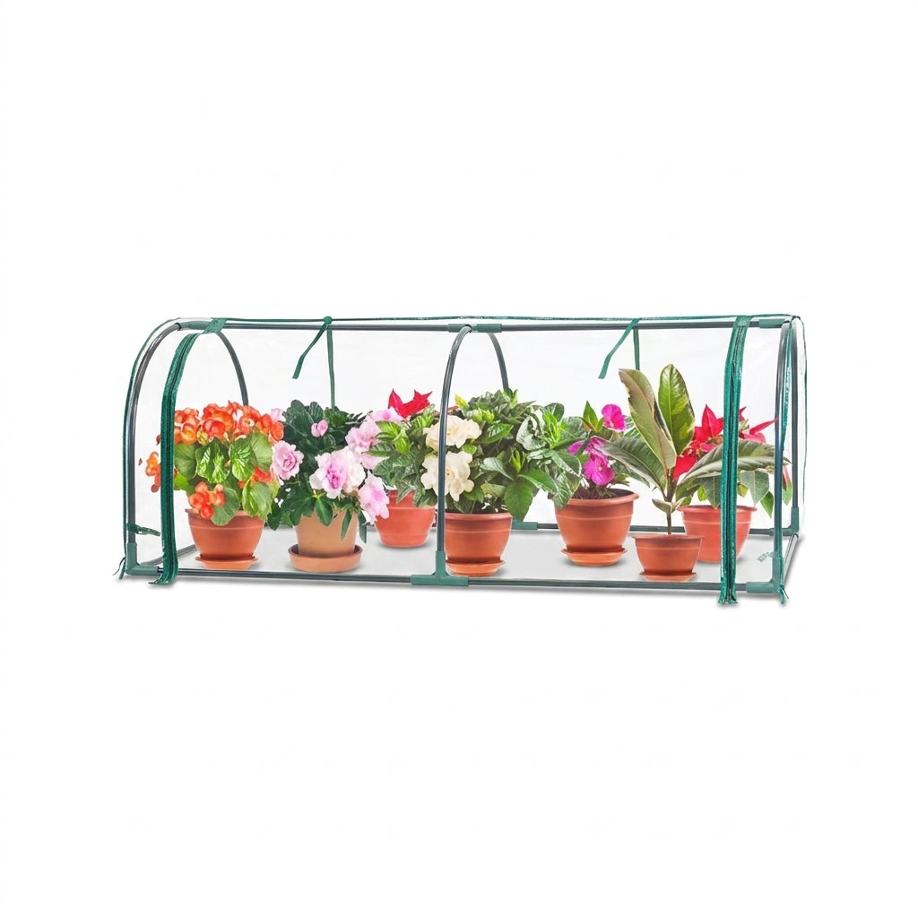 Garden Plant Flower house Tunnel with Roll-Up Door - 130cm