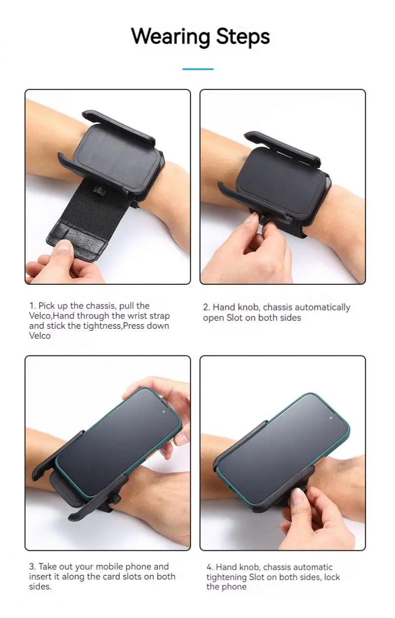 Wrist and Arm Phone Holder for Running Fitness