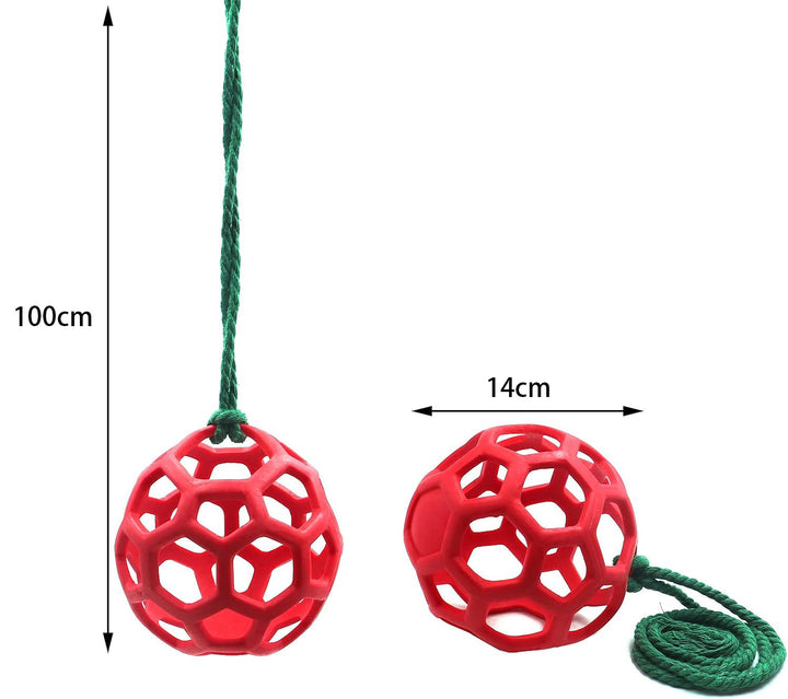 2 Pack Horse Treat Ball Hay Feeder Toy , Red
