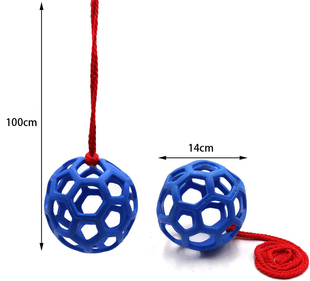2 Pack Horse Treat Ball Hay Feeder Toy , Blue