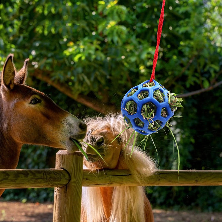 2 Pack Horse Treat Ball Hay Feeder Toy , Blue