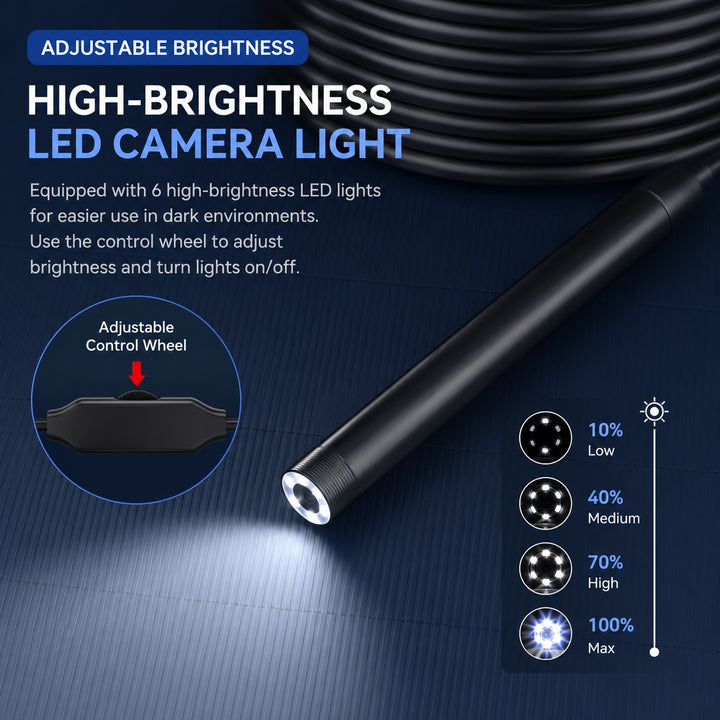 2.0MP HD Endoscope Camera for iPhone with 2m Semi-Rigid Cable