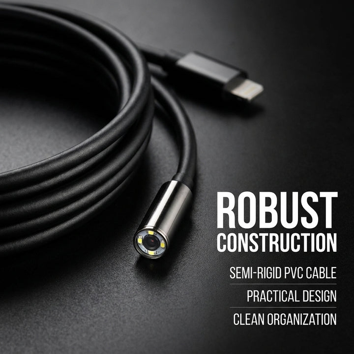 2.0MP HD Endoscope Camera for iPhone with 2m Semi-Rigid Cable