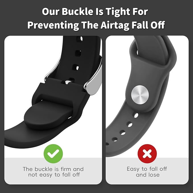 Airtag Wristband Compatible with Apple Airtag - Black