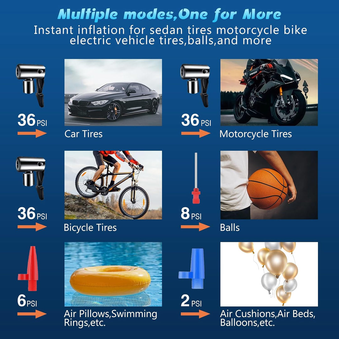 Air Pump Portable Compressor Tire Inflator with LCD Display