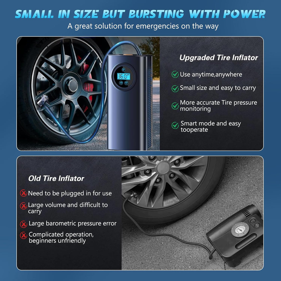 Air Pump Portable Compressor Tire Inflator with LCD Display