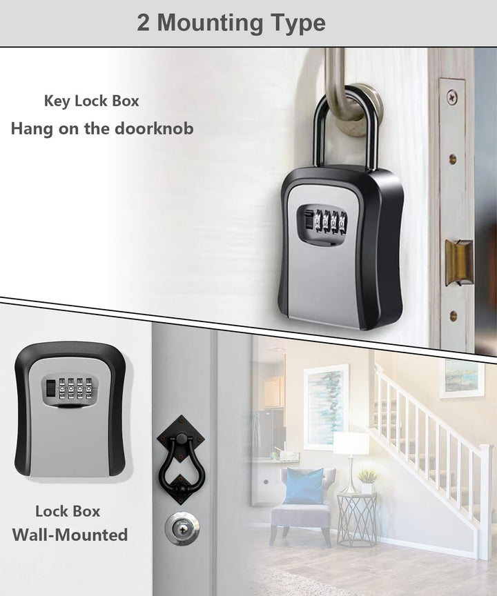 Wall Mounted and Portable Key Lock Box
