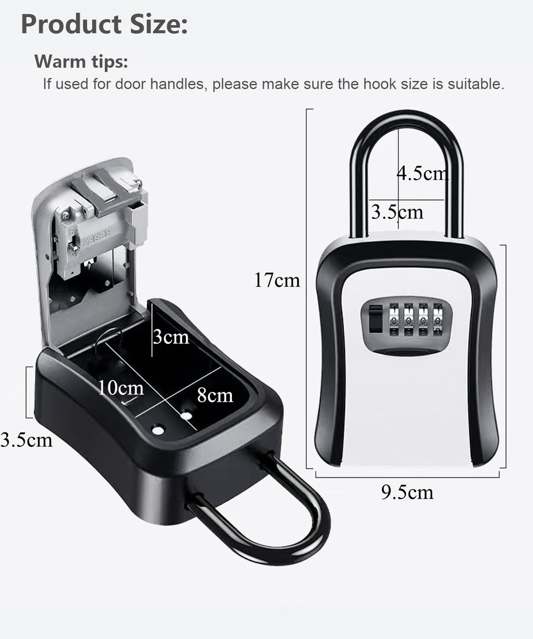 Wall Mounted and Portable Key Lock Box