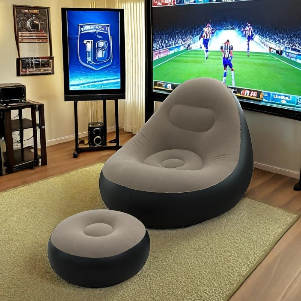 Inflatable Leisure Sofa Chair & Footstoo